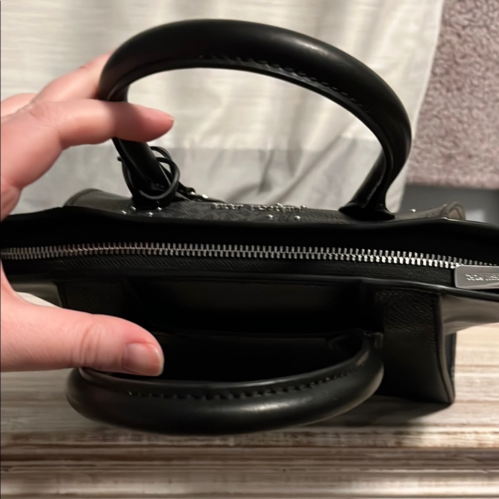 Michael Kors Black Leather Satchel Handbag - Picture 3 of 6